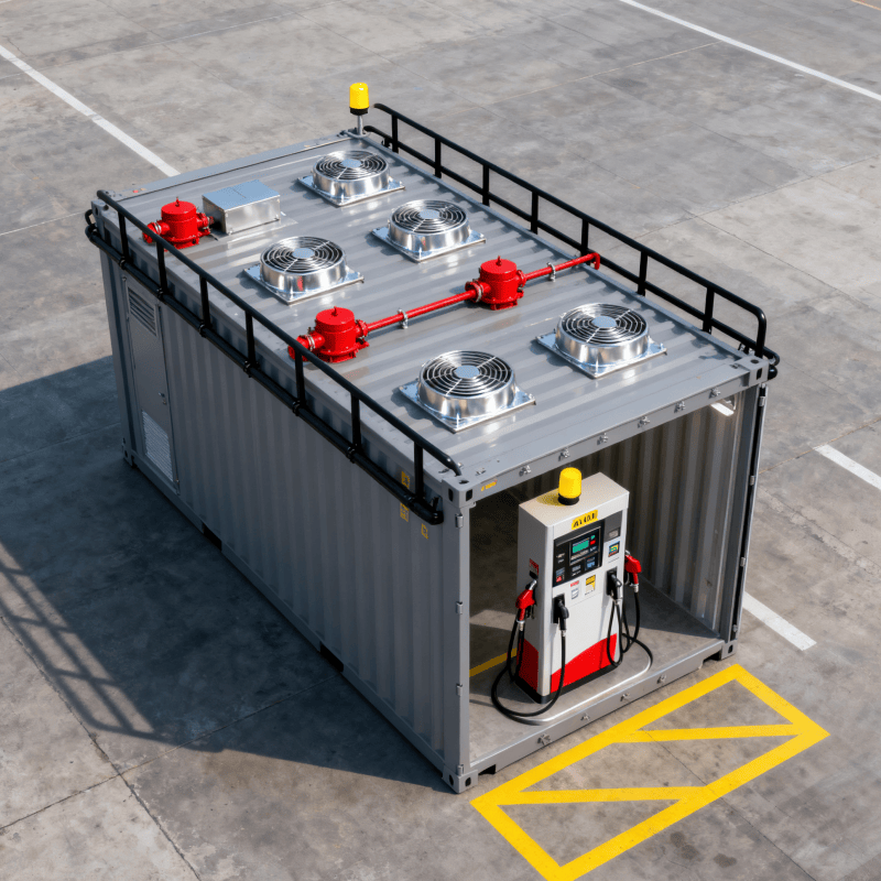 Self Contained Fuel Station For Construction factory